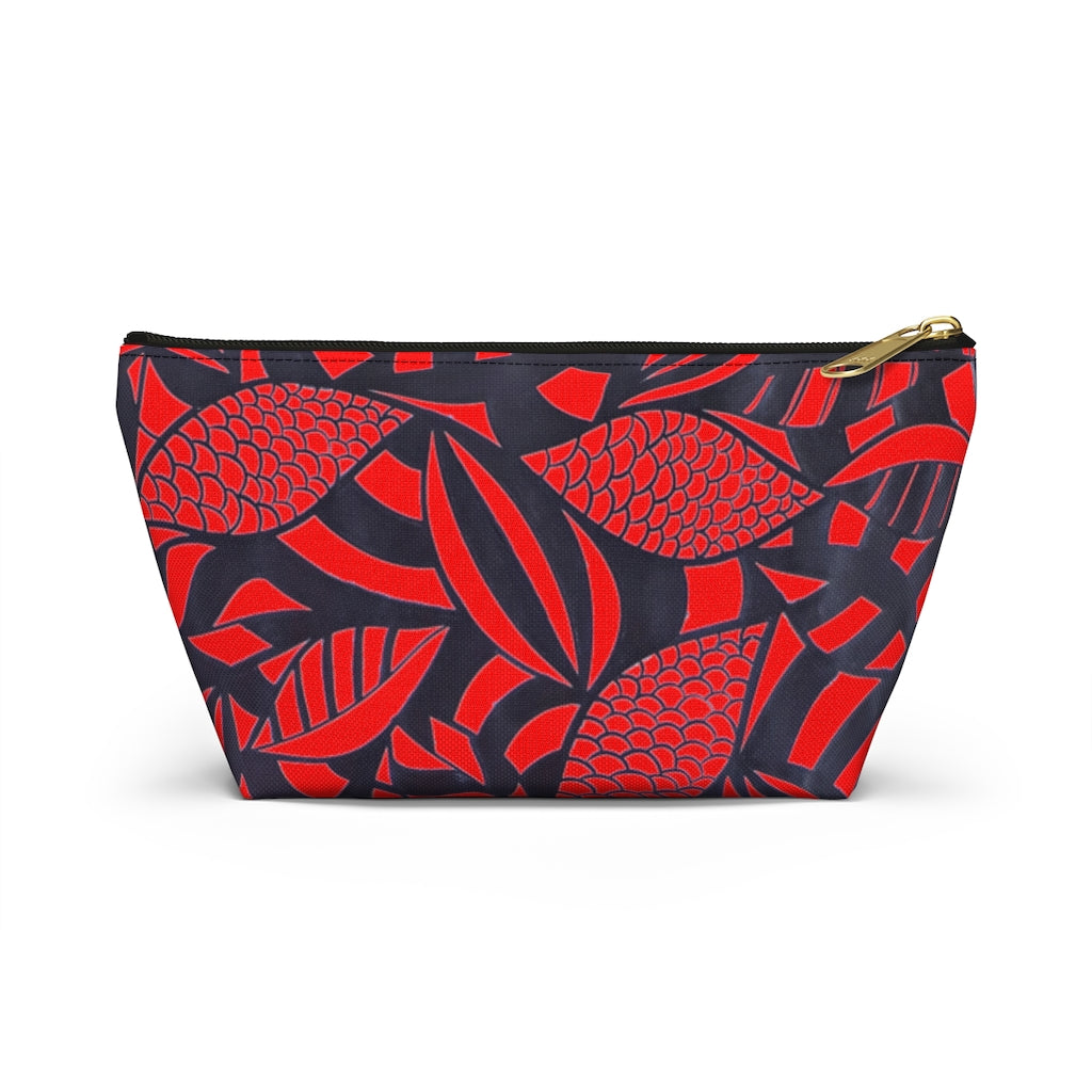 Scarlet Tropical Minimalist Accessory Pouch