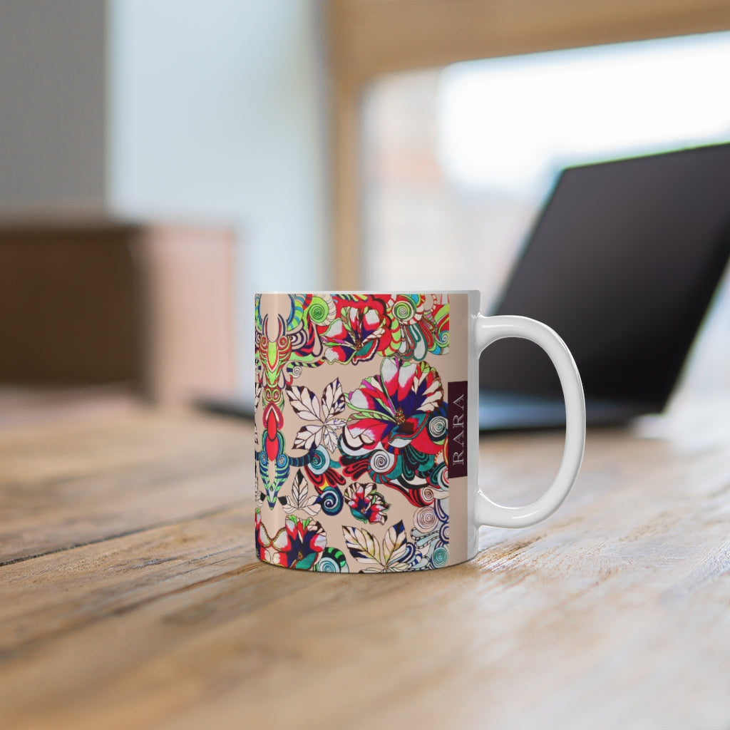 Floral Art Nude Mug 11oz