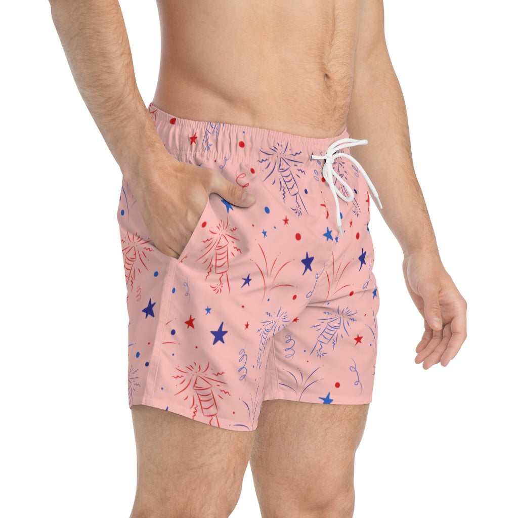 Men's Firecracker Blush Swimming Trunks