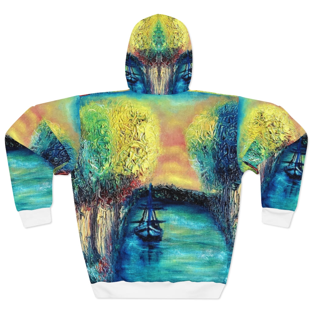 Oil On Canvas Print Unisex Pullover Hoodie
