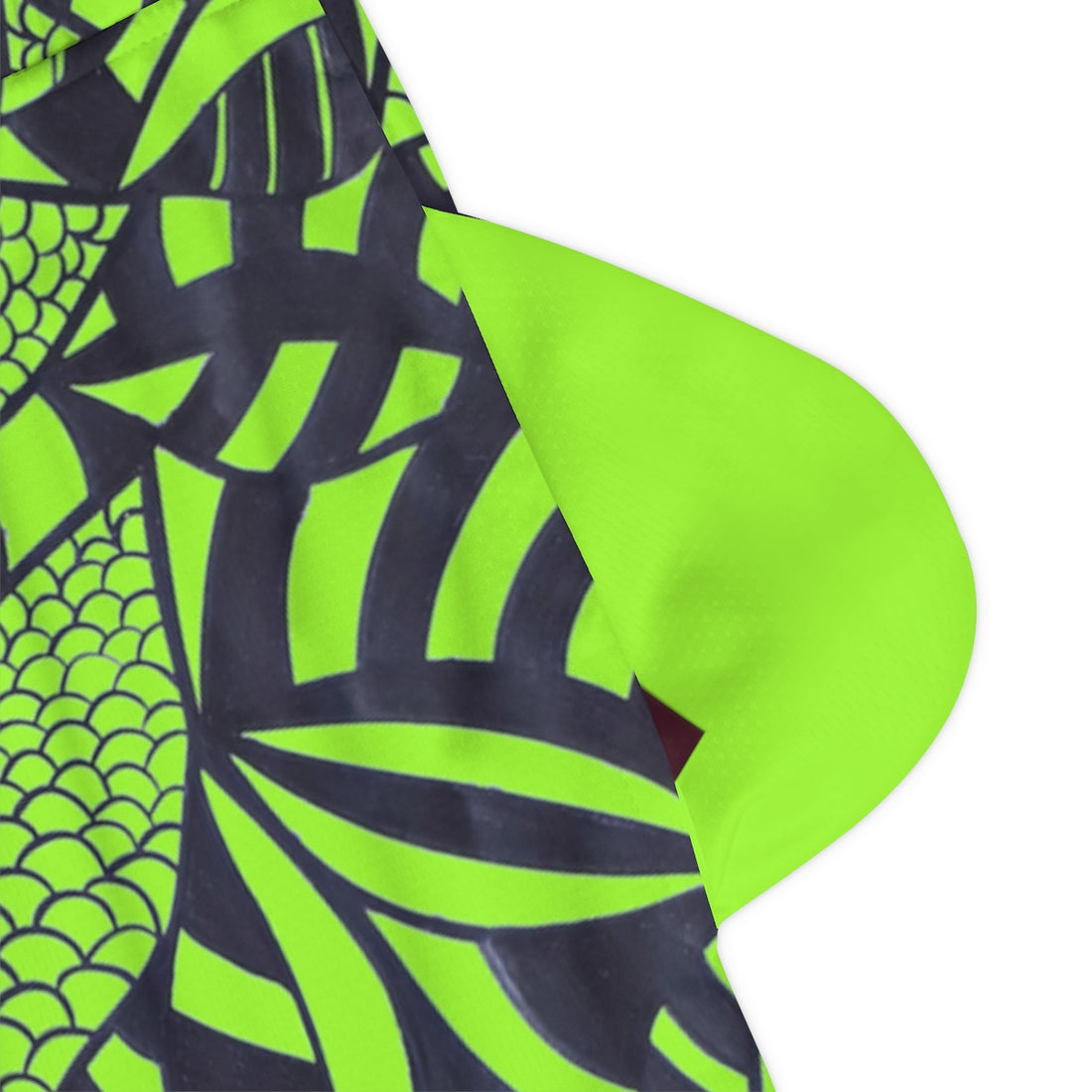 Lime Green Tropical Minimalist Basketball Rib Shorts (AOP)