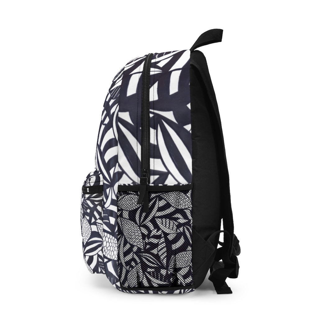 Tropical Minimalist Jet White Backpack