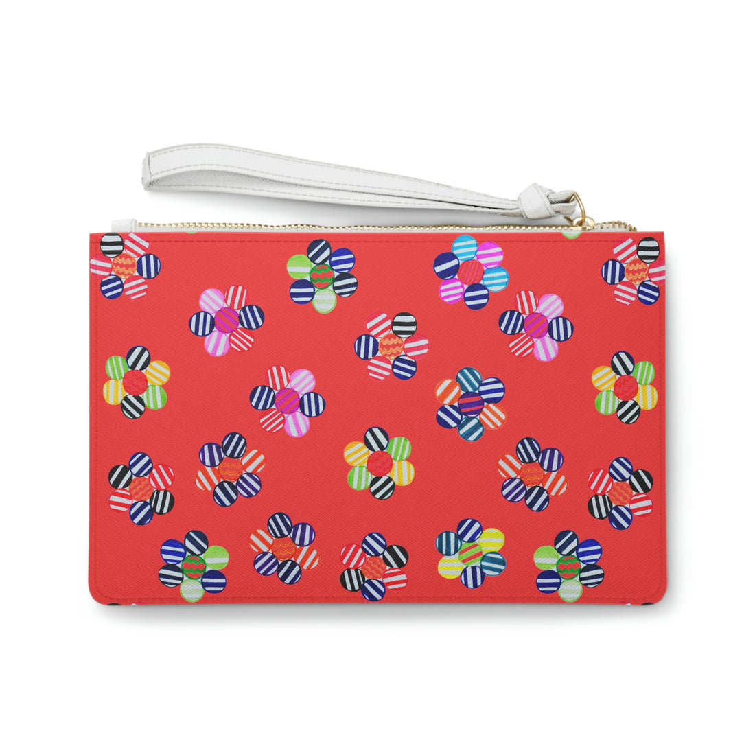 Vermillion Candy Florals Clutch Bag