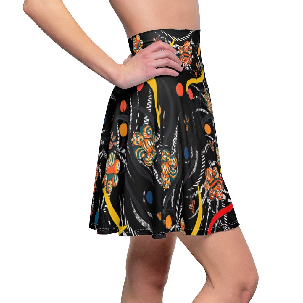 Black Wilderness Skater Skirt