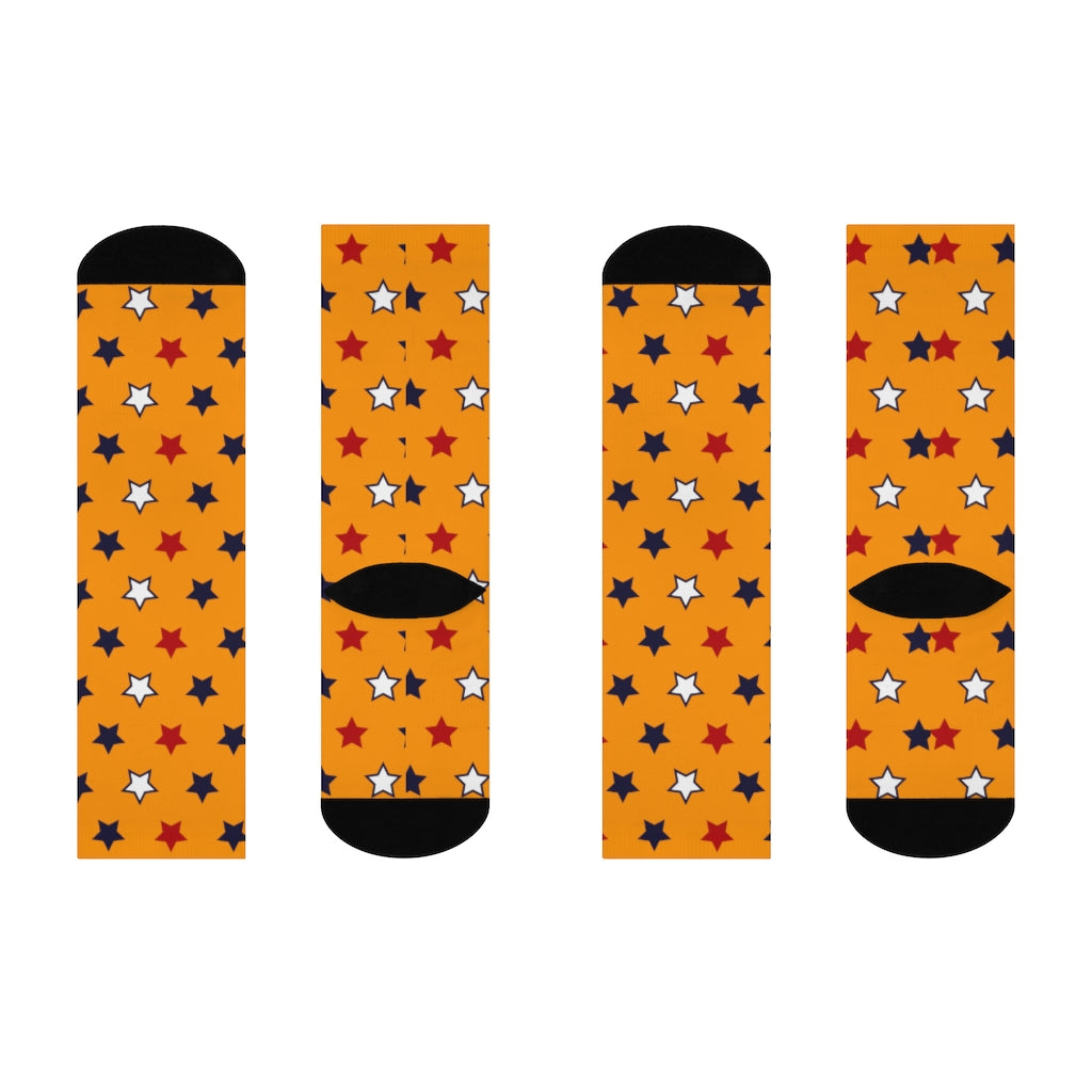 Starry Orange Socks