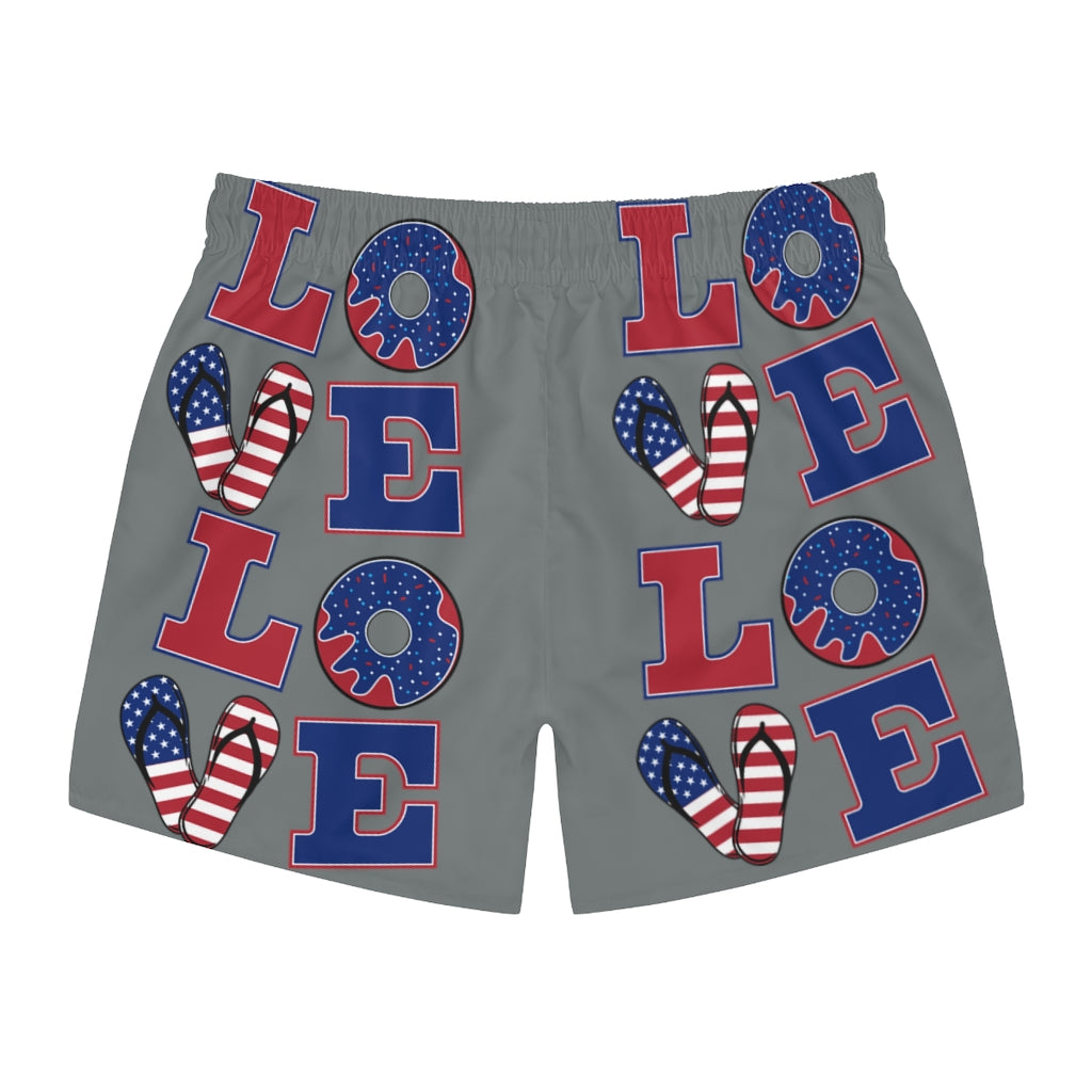 Men's American Love Ash Swimming Trunks