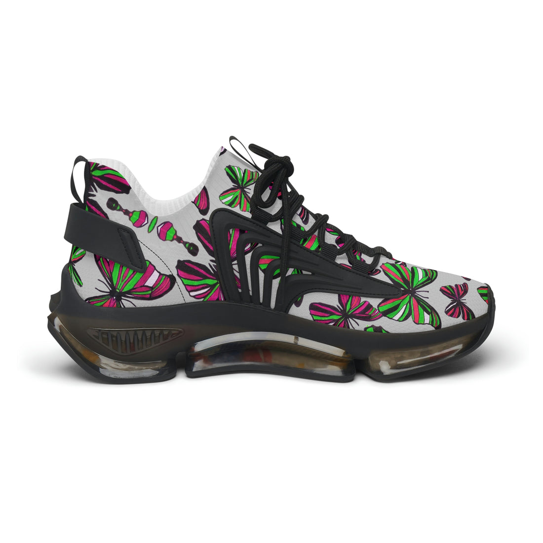Slate Butterfly Printed OTT Women's Mesh Knit Sneakers