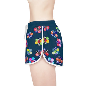 Teal Candy Florals Relaxed Shorts
