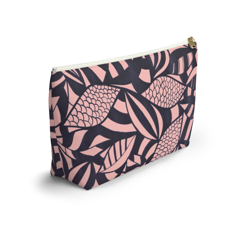 Blush Tropical Minimalist Accessory Pouch