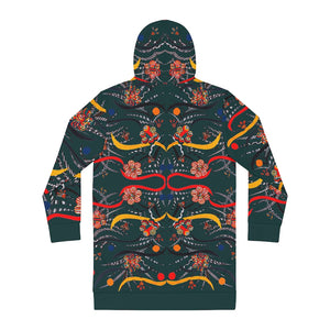 Bottle Green Wilderness Hoodie Dress (AOP)