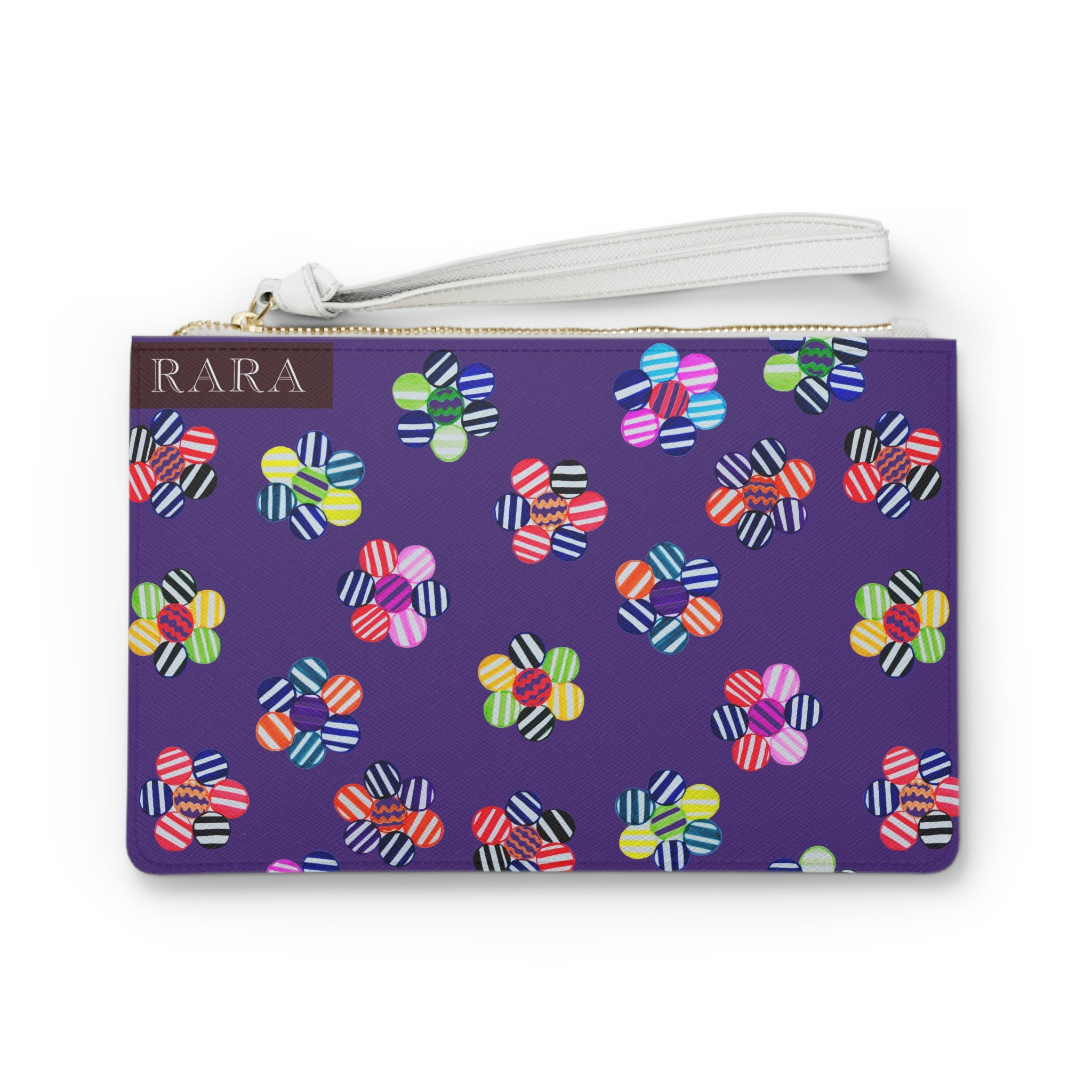 Puurple Candy Florals Clutch Bag