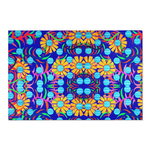 Sun Flower Royal Blue Area Rug