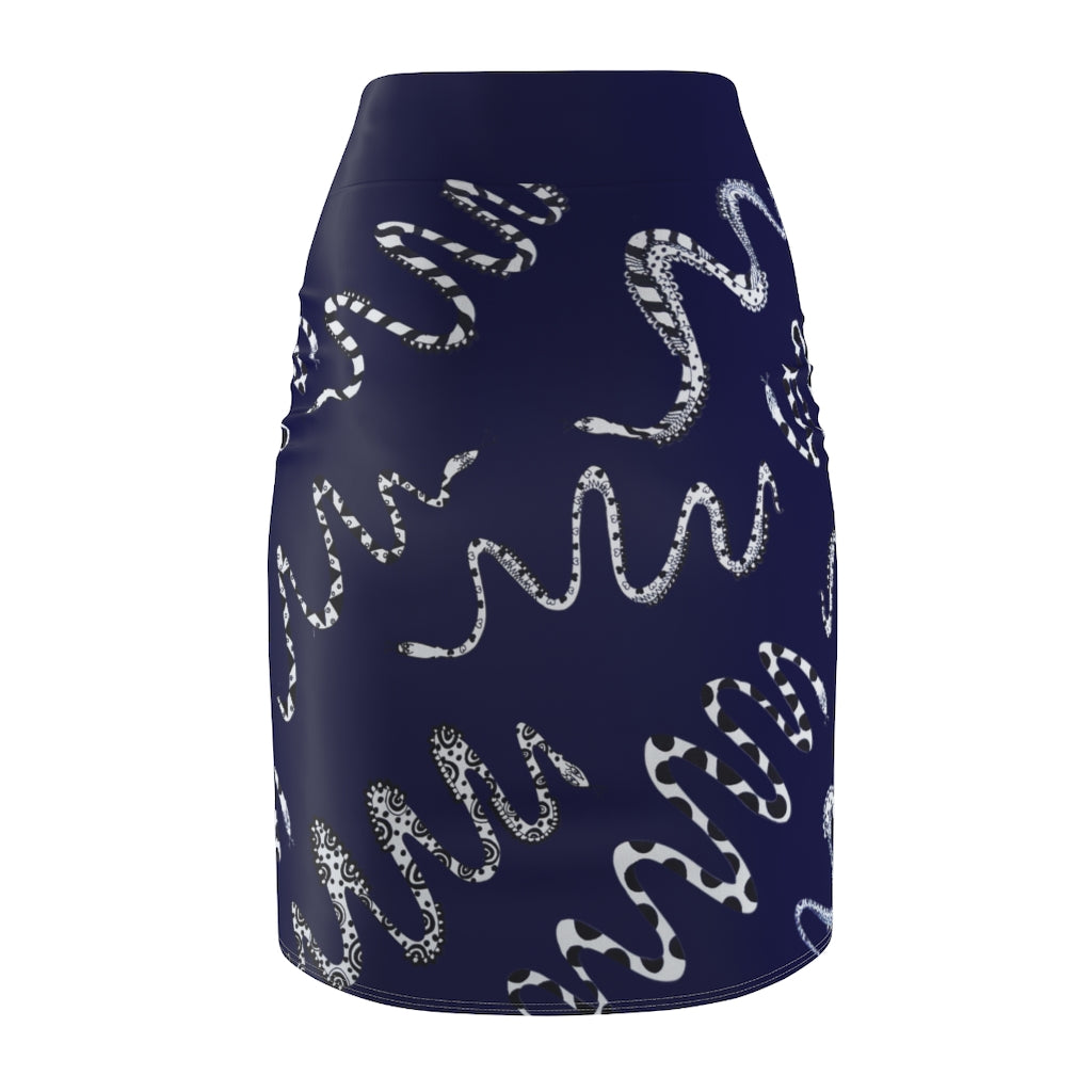 Ink Snake Den Print Pencil Skirt