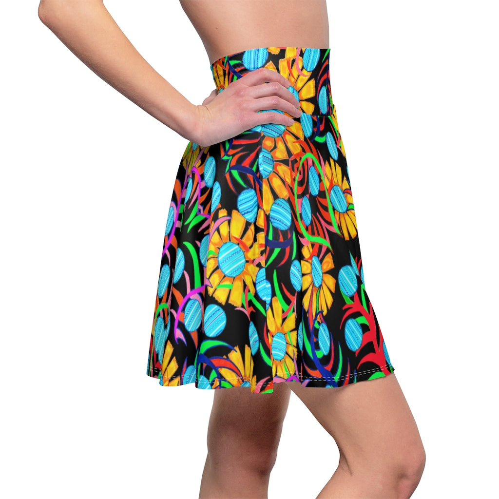 Sunflower Jet Black Skater Skirt