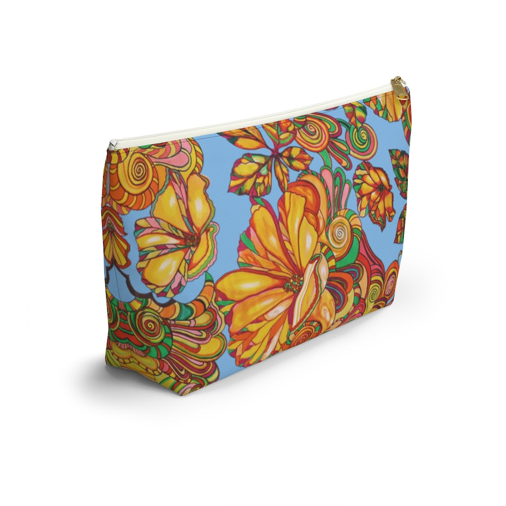 Sky Artsy Floral Accessory Pouch