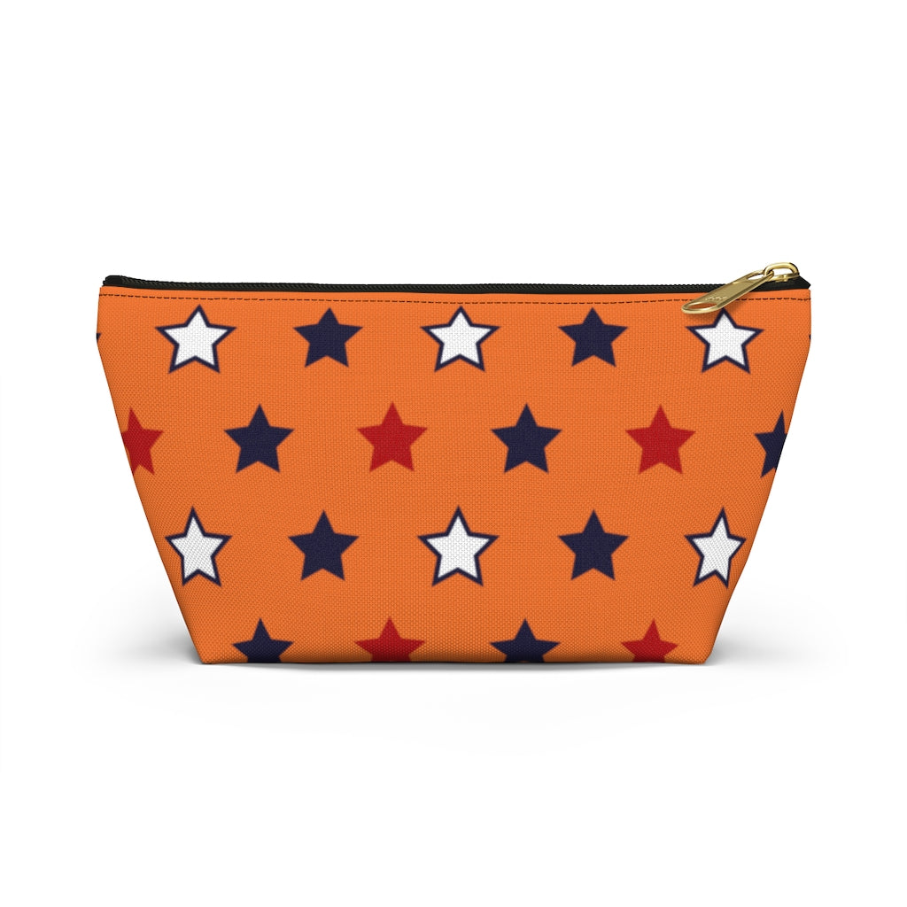 Starry Orange Accessory Pouch