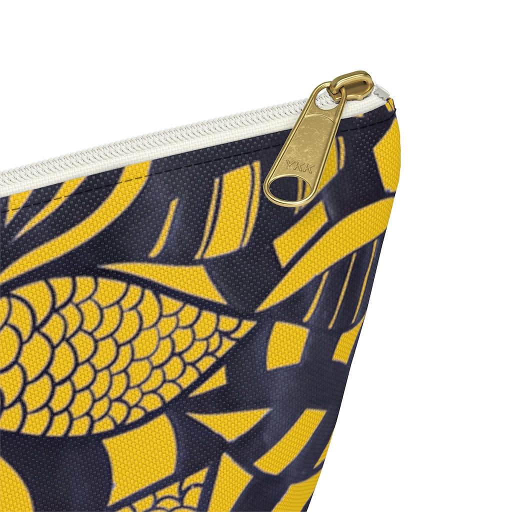 Yellow Tropical Minimalist Accessory Pouch