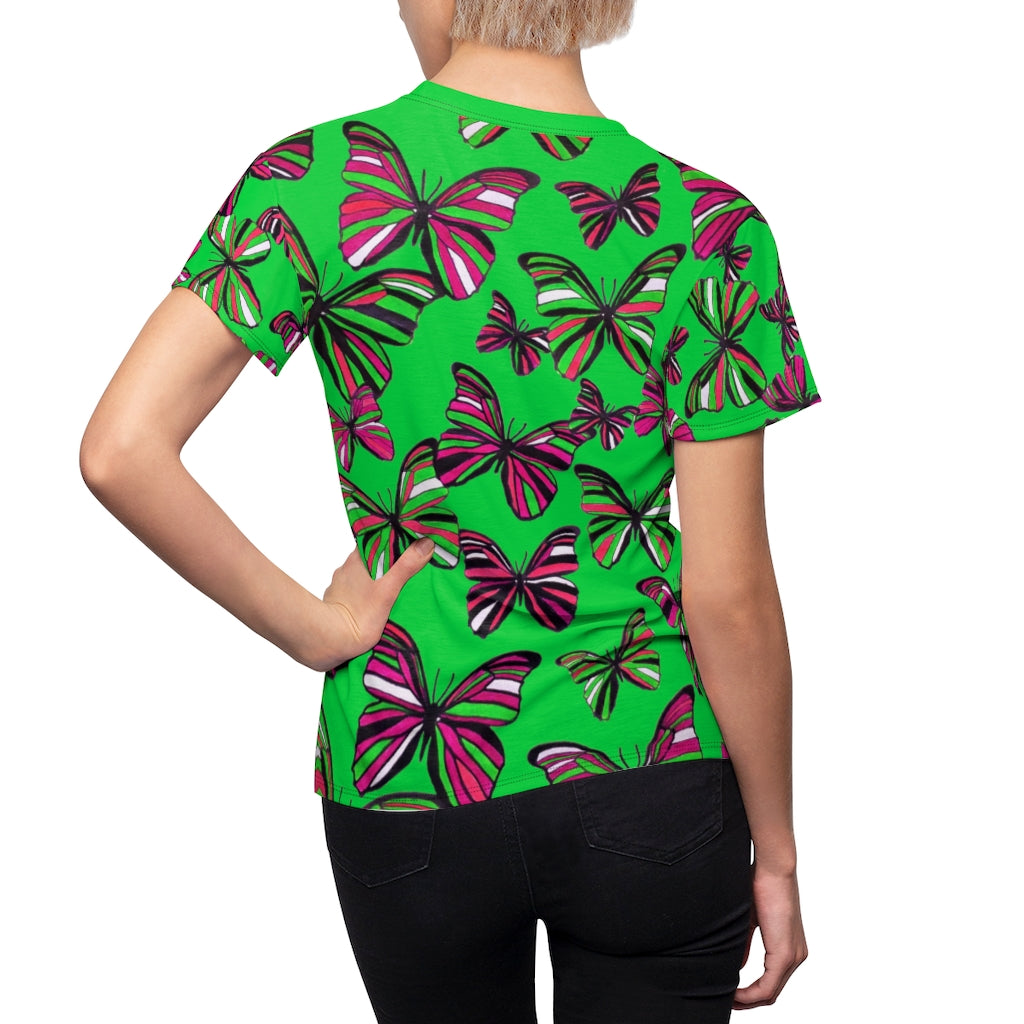 Butterflies AOP Lawn Green T-shirt