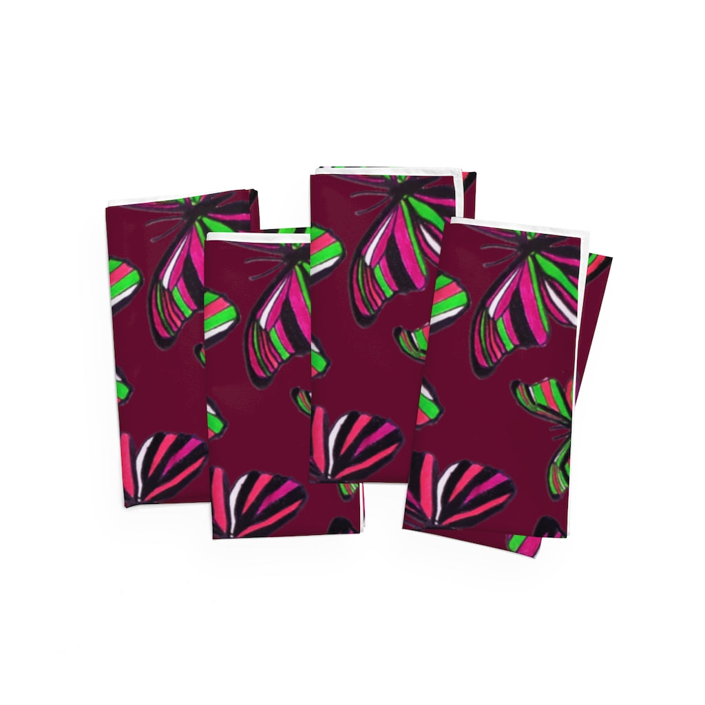 Marsala Butterflies Napkin