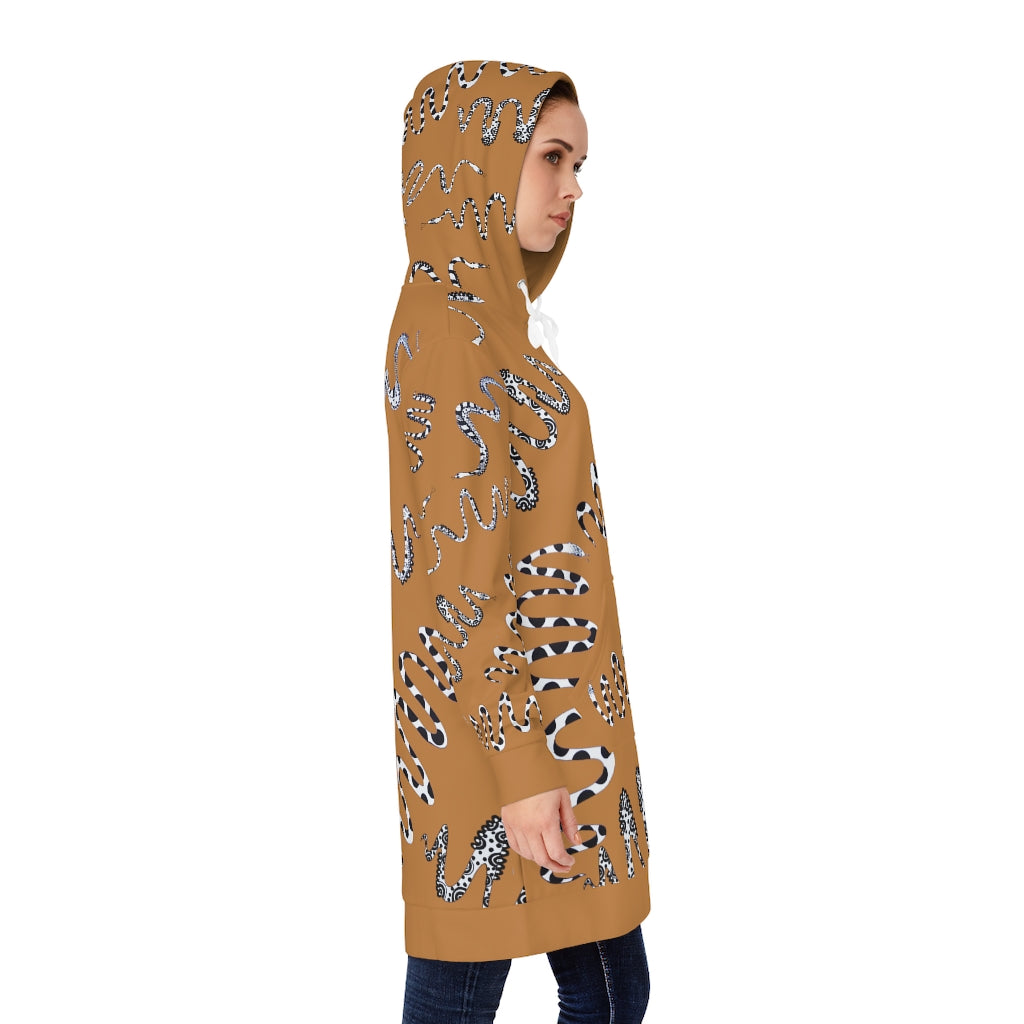 Tussock Snake Print Hoodie Dress