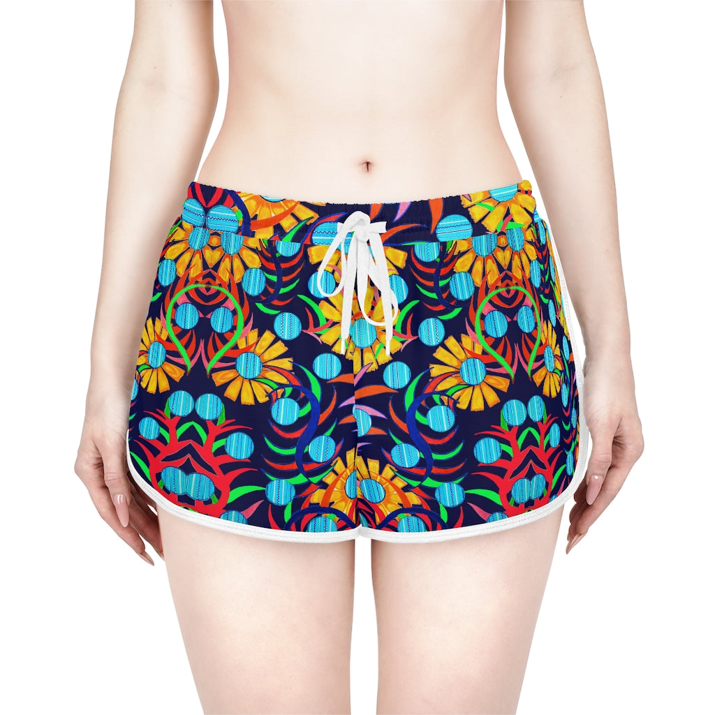 Ink Sunflower Relaxed Shorts