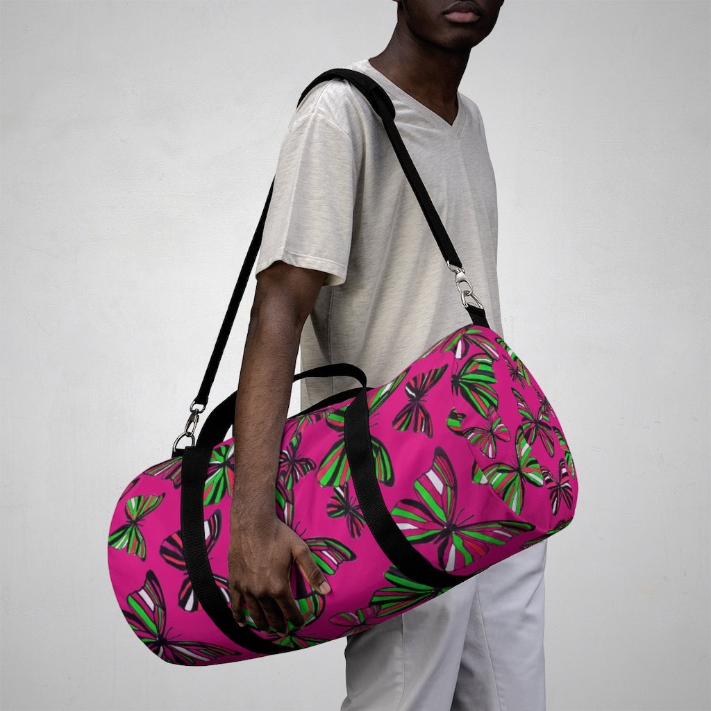 Butterflies Rose Duffel Bag