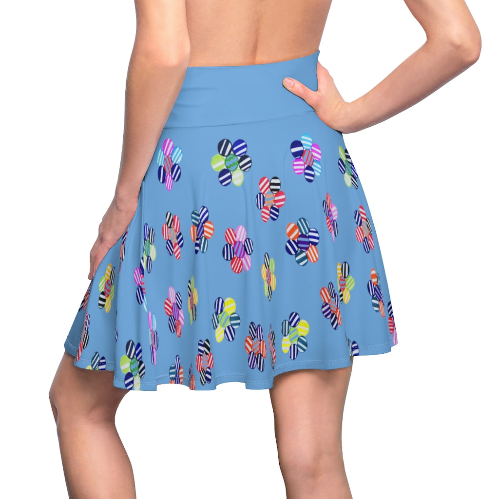 Sky Candy Florals Skater Skirt