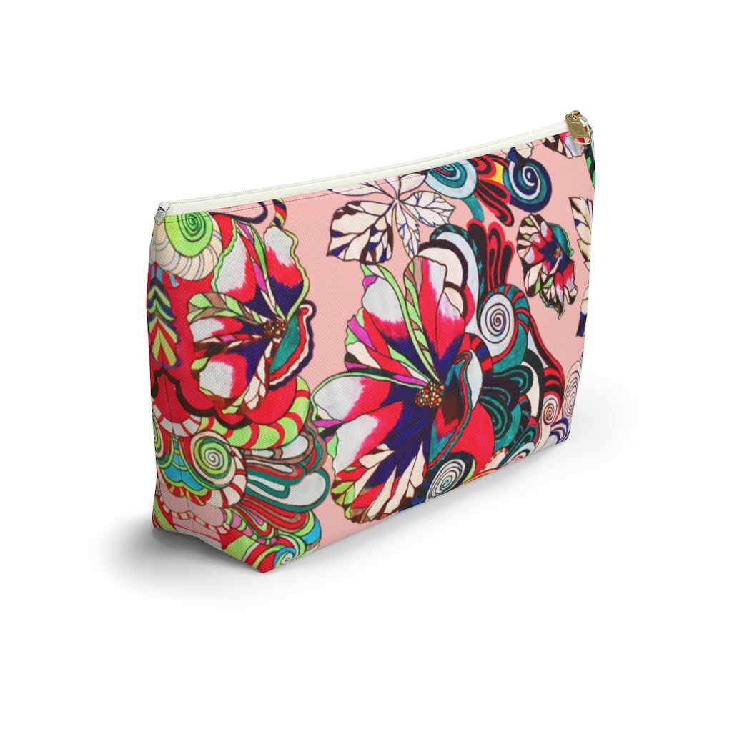 Floral Pop Blush Accessory Pouch