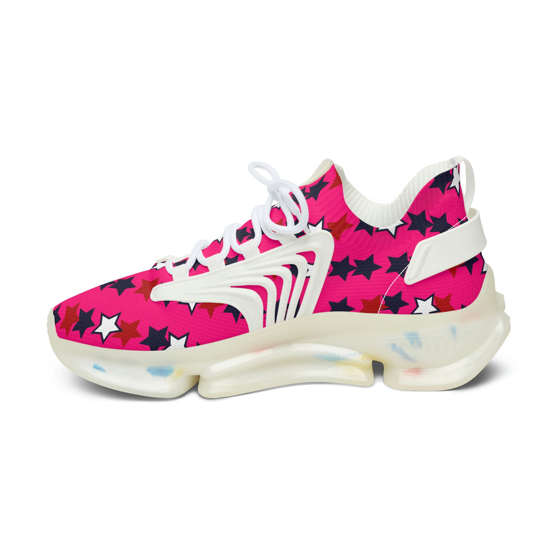 Hot Pink Stargirl OTT Women's Mesh Knit Sneakers