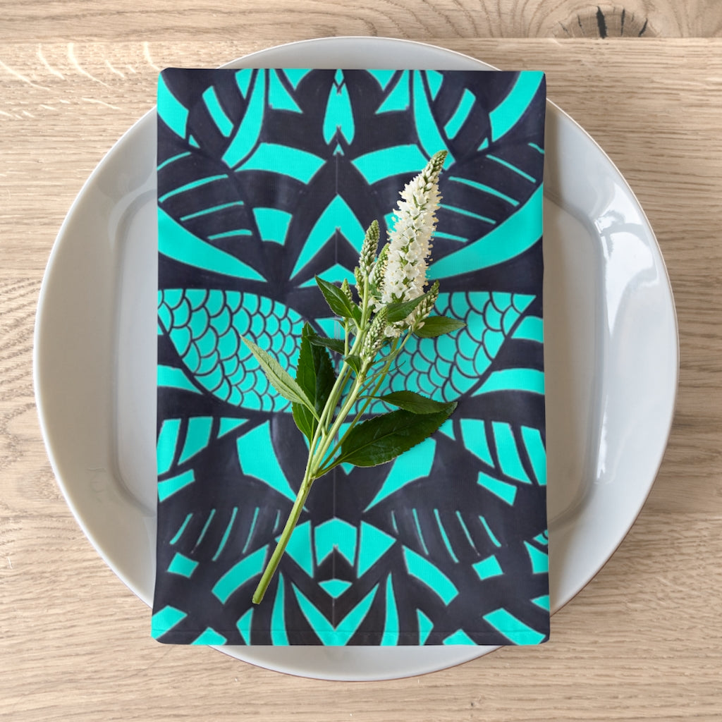 Cyan Tropical Minimalist Napkin