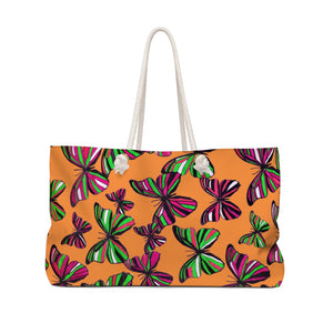 Butterflies Peach Weekender Bag
