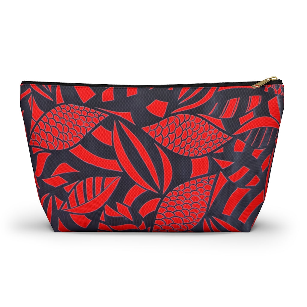 Scarlet Tropical Minimalist Accessory Pouch