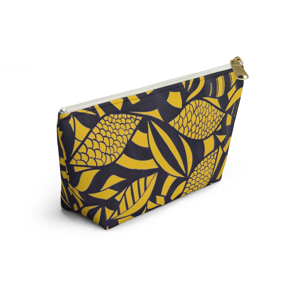 Yellow Tropical Minimalist Accessory Pouch