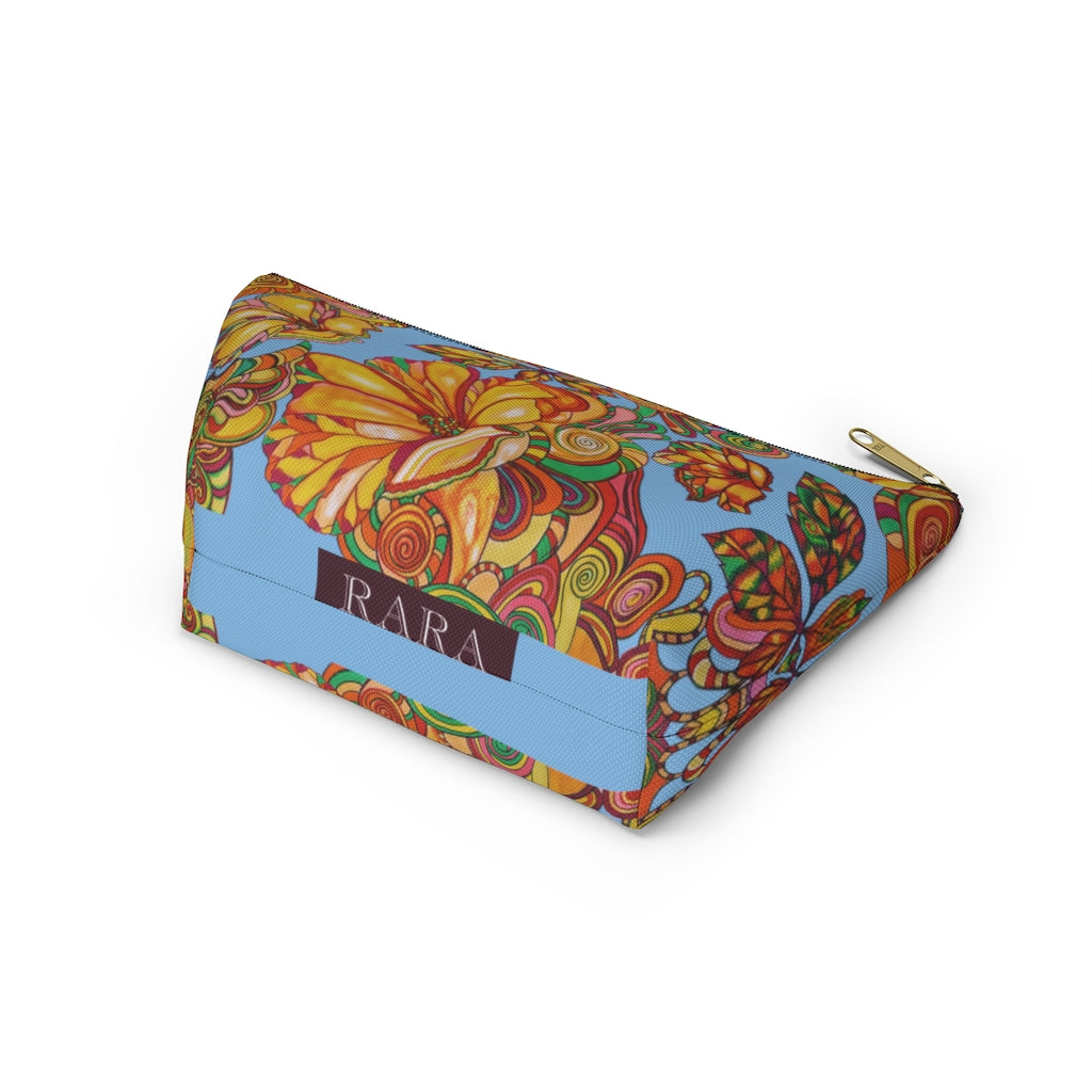 Sky Artsy Floral Accessory Pouch