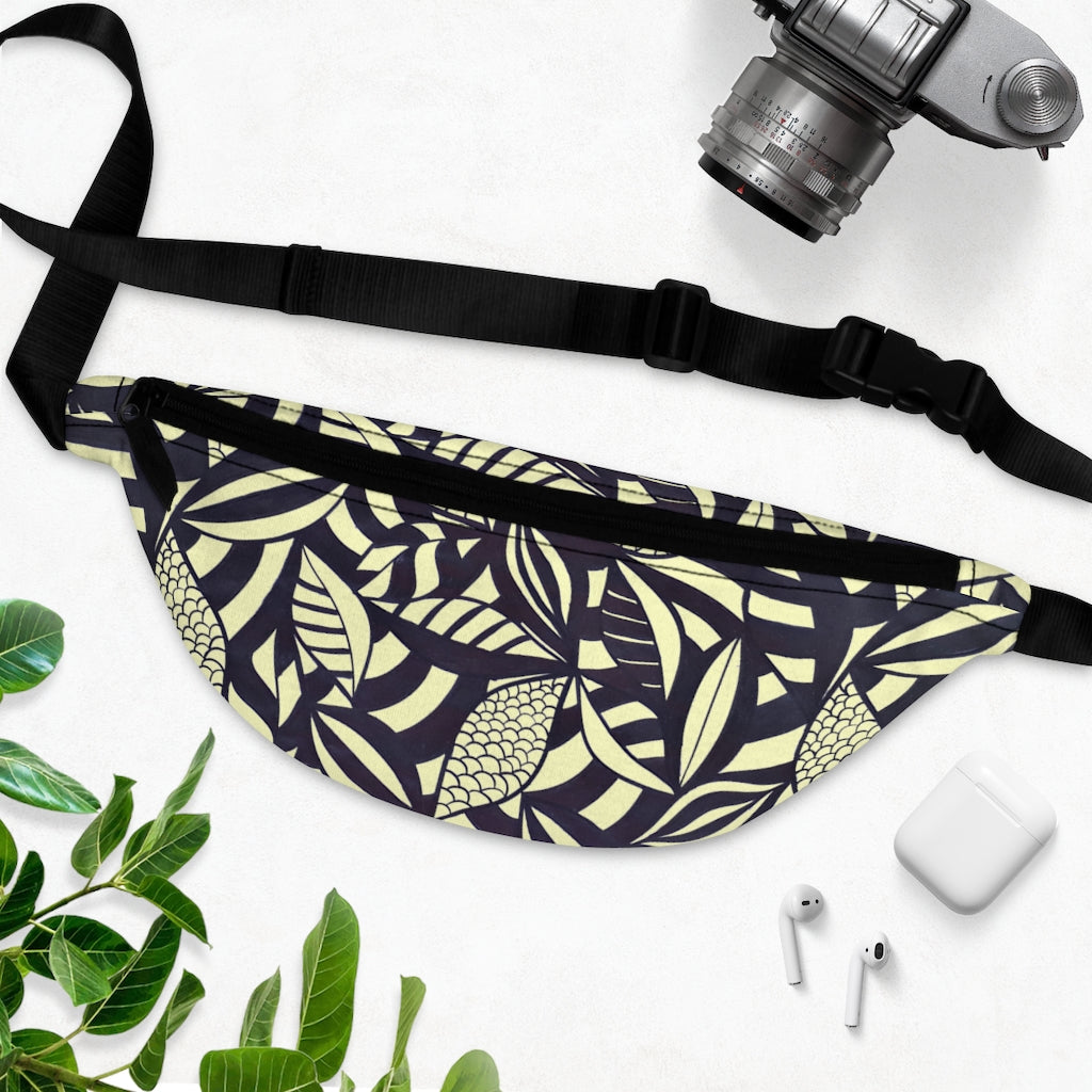 Cream Tropical Minimalist Fanny Pack