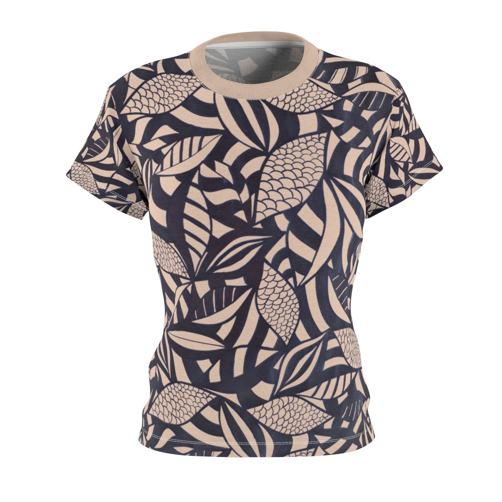 Tropical Minimalist AOP Nude T-shirt