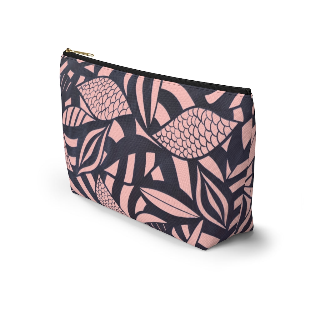 Blush Tropical Minimalist Accessory Pouch