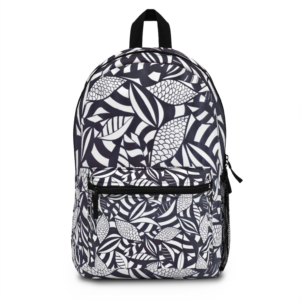 Tropical Minimalist Jet White Backpack