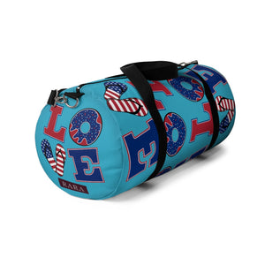 American Love Aqua Duffel Bag