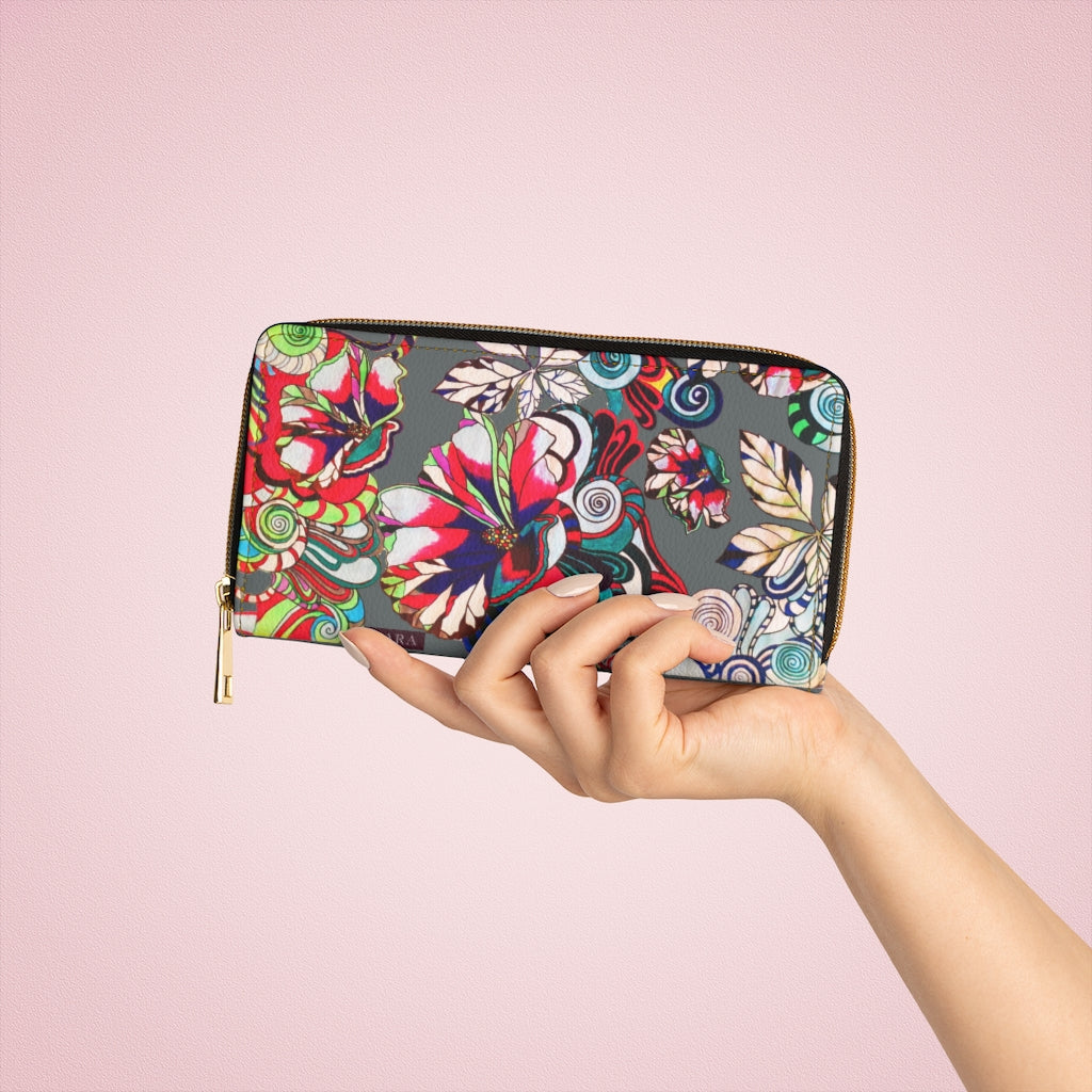 ash graphic floral pop wallet