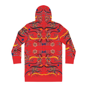 Red Wilderness Hoodie Dress (AOP)