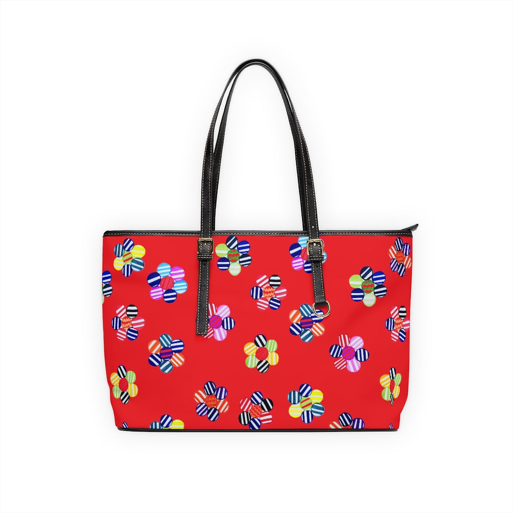 Red Candy Florals PU Leather Shoulder Bag