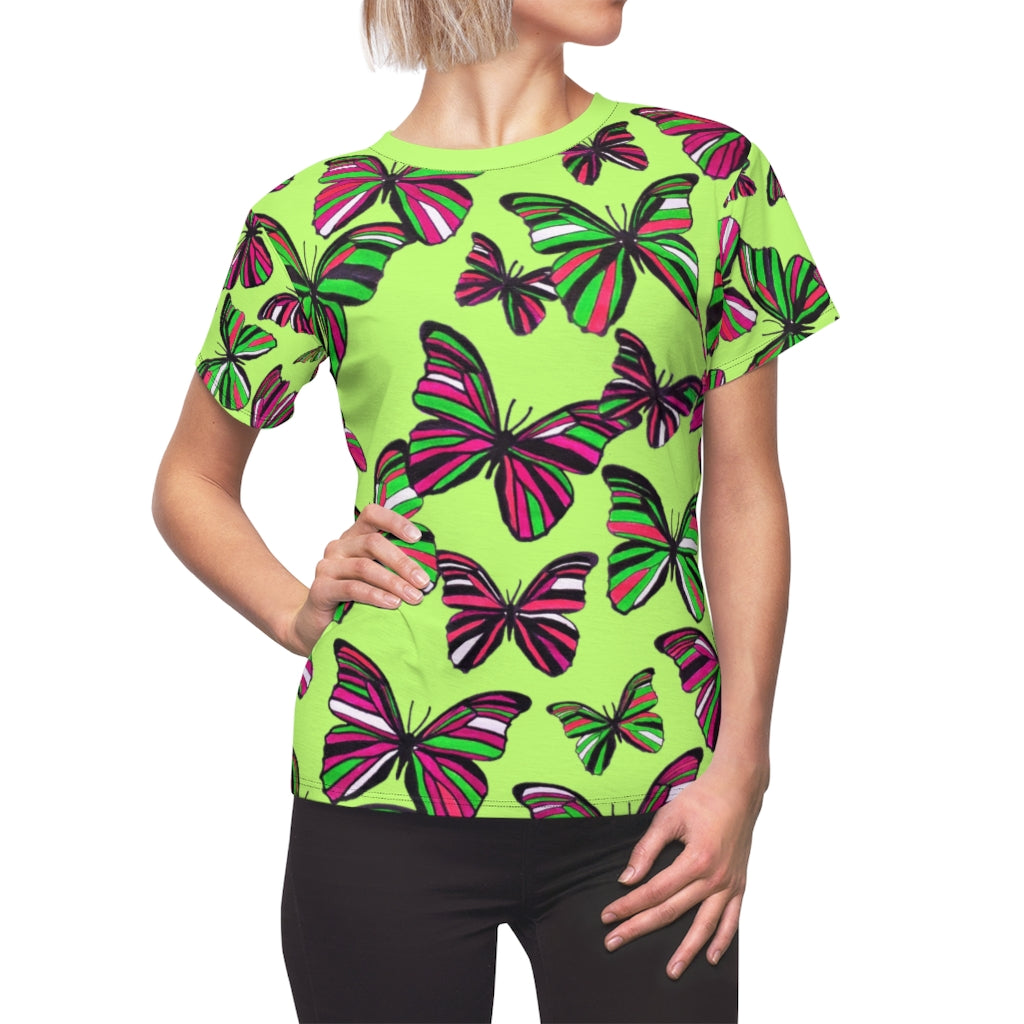 Butterflies AOP Lime T-shirt