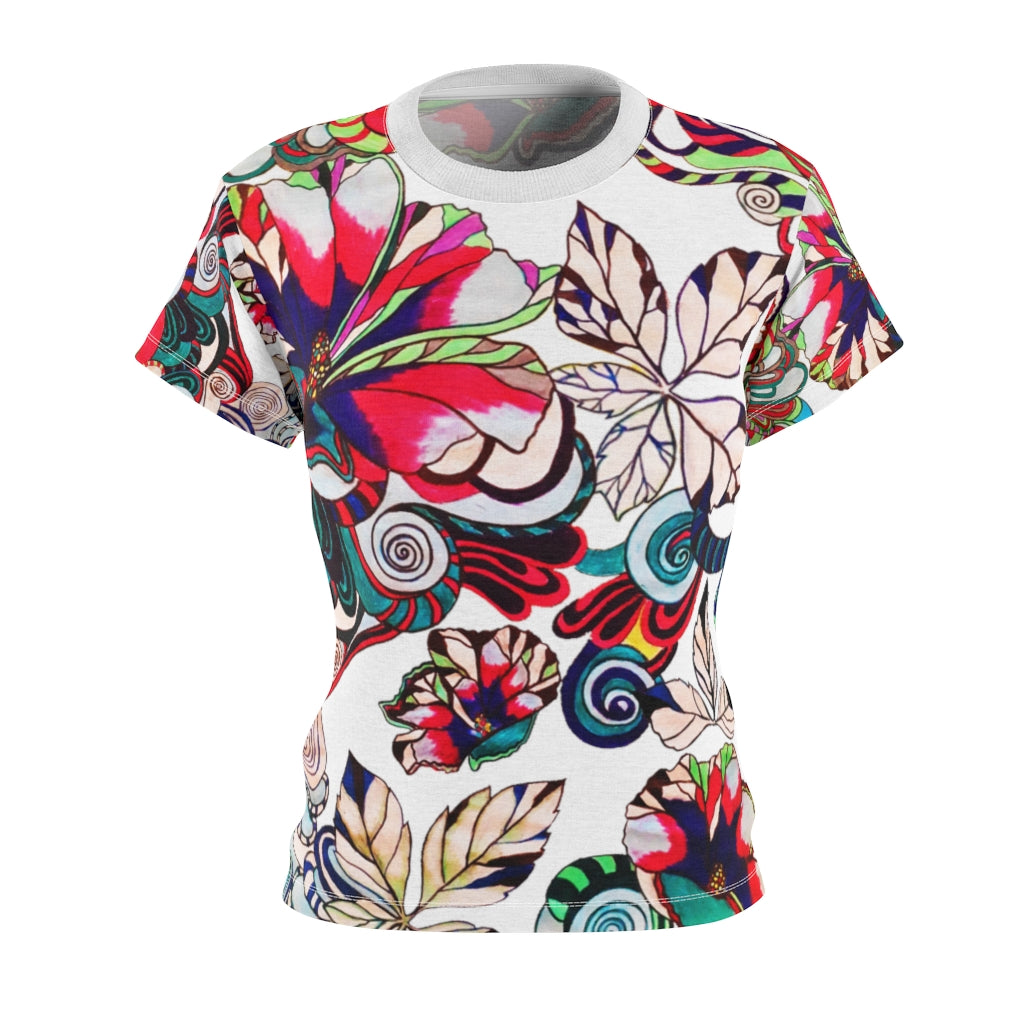 Graphic Floral AOP White T-Shirt