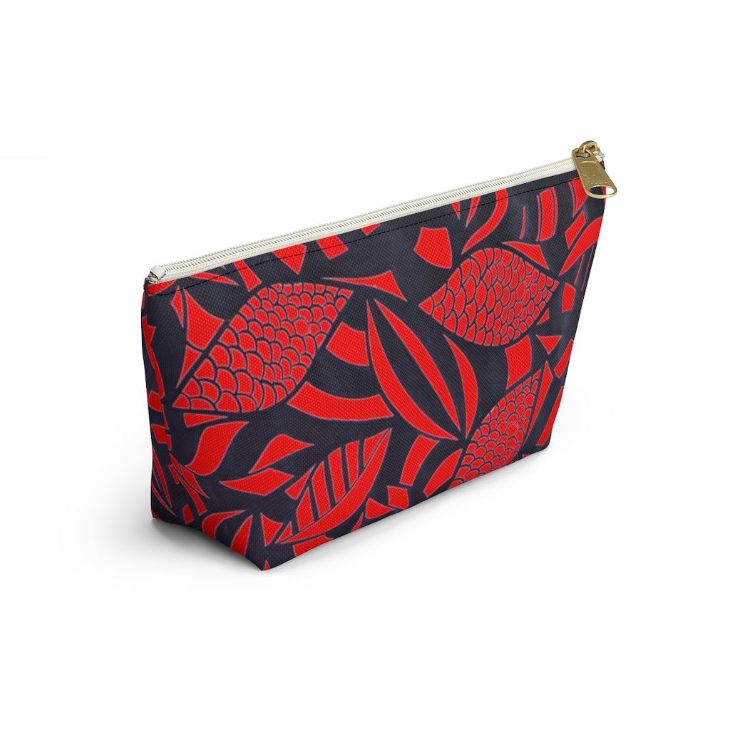 Scarlet Tropical Minimalist Accessory Pouch