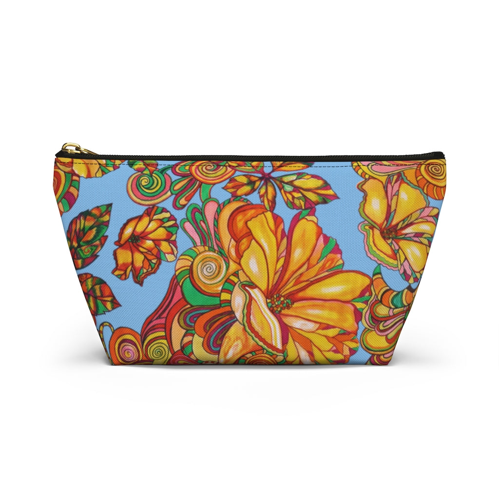 Sky Artsy Floral Accessory Pouch