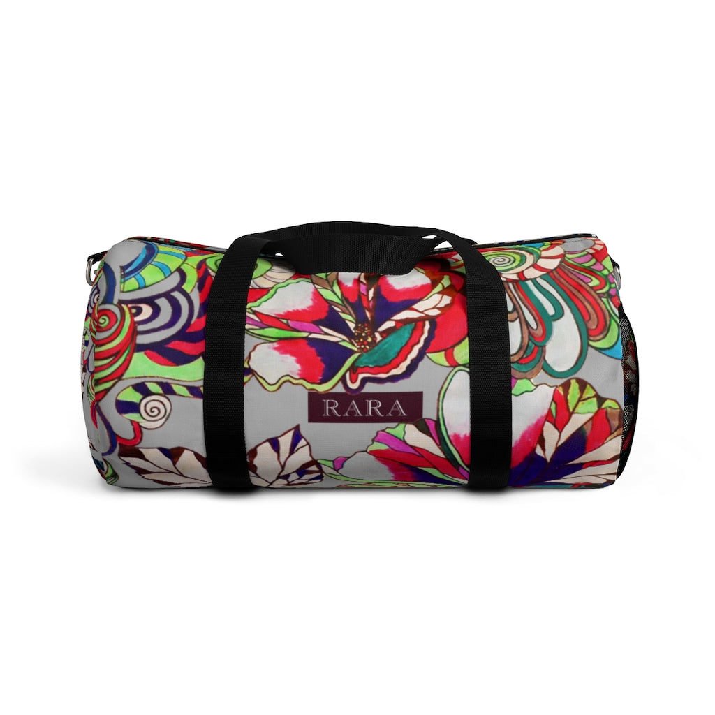 Artsy Floral Pop Slate Duffel Bag