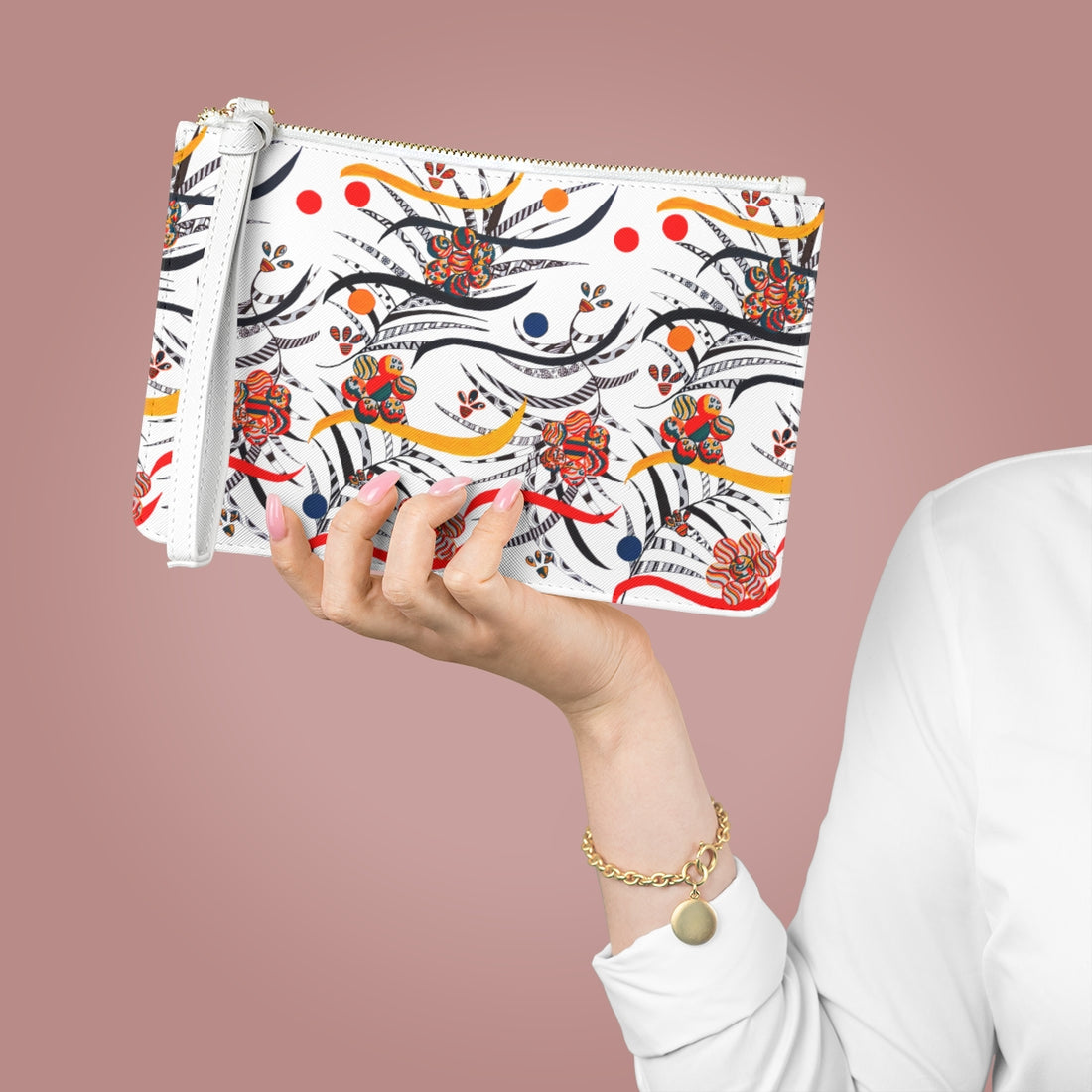 White wilderness Clutch Bag