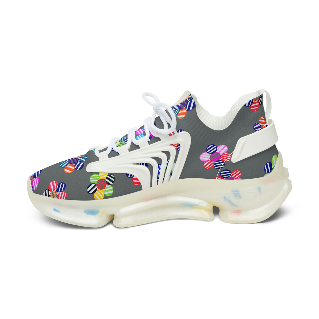 Ash Candy Floral Printed OTT Women's Mesh Knit Sneakers