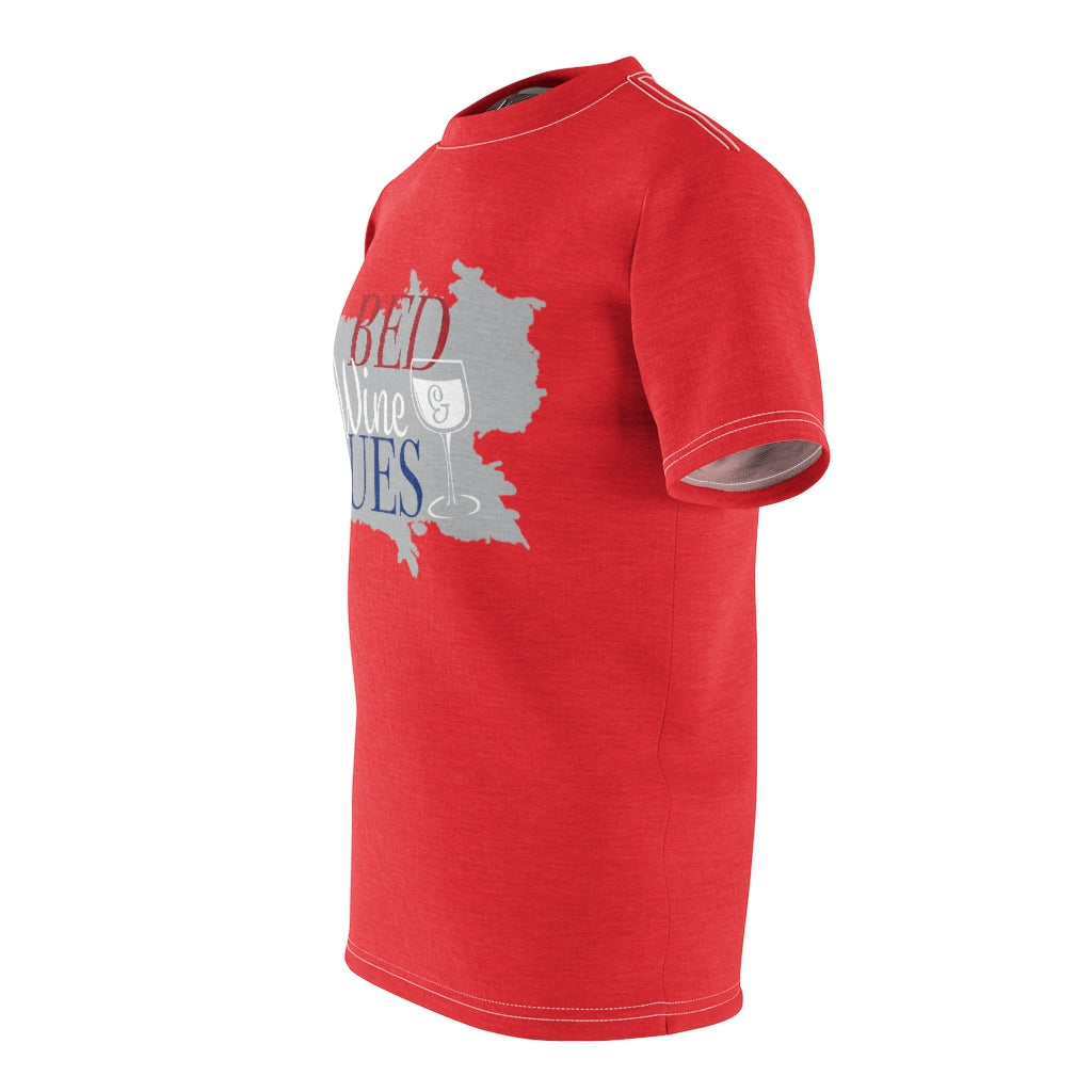 Menswear Red AOP Blues Tee